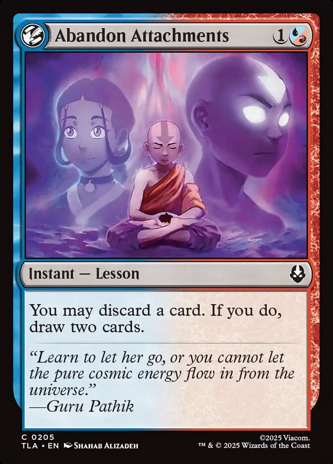 Abandon Attachments – Common Magic: The Gathering card from Avatar: The Last Airbender (#205)