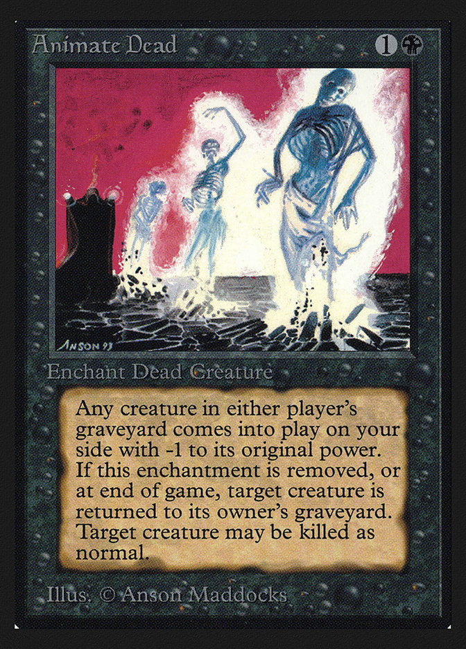 Animate Dead – Uncommon Magic: The Gathering card from Collectors' Edition (#93)