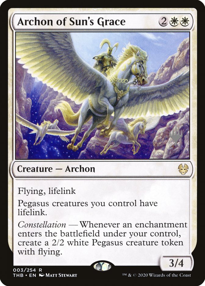 Archon of Sun's Grace – Rare Magic: The Gathering card from Theros Beyond Death Promos (#3p)