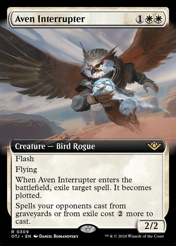 Aven Interrupter – Rare Magic: The Gathering card from Outlaws of Thunder Junction (#309)