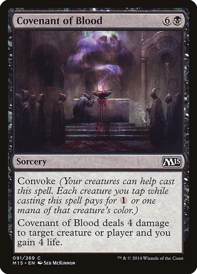 Covenant of Blood – Common Magic: The Gathering card from Magic 2015 (#91)