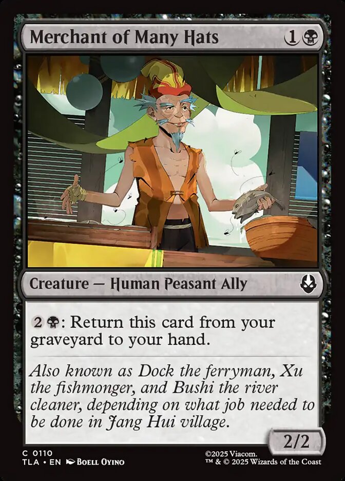 Merchant of Many Hats – Common Magic: The Gathering card from Avatar: The Last Airbender (#110)