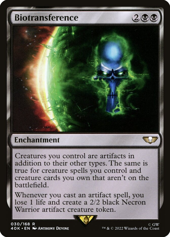 Biotransference – Rare Magic: The Gathering card from Warhammer 40,000 Commander (#30)