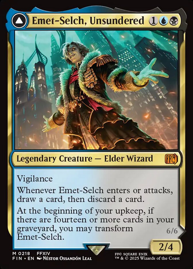 Emet-Selch, Unsundered // Hades, Sorcerer of Eld – Mythic Magic: The Gathering card from Final Fantasy (#218)