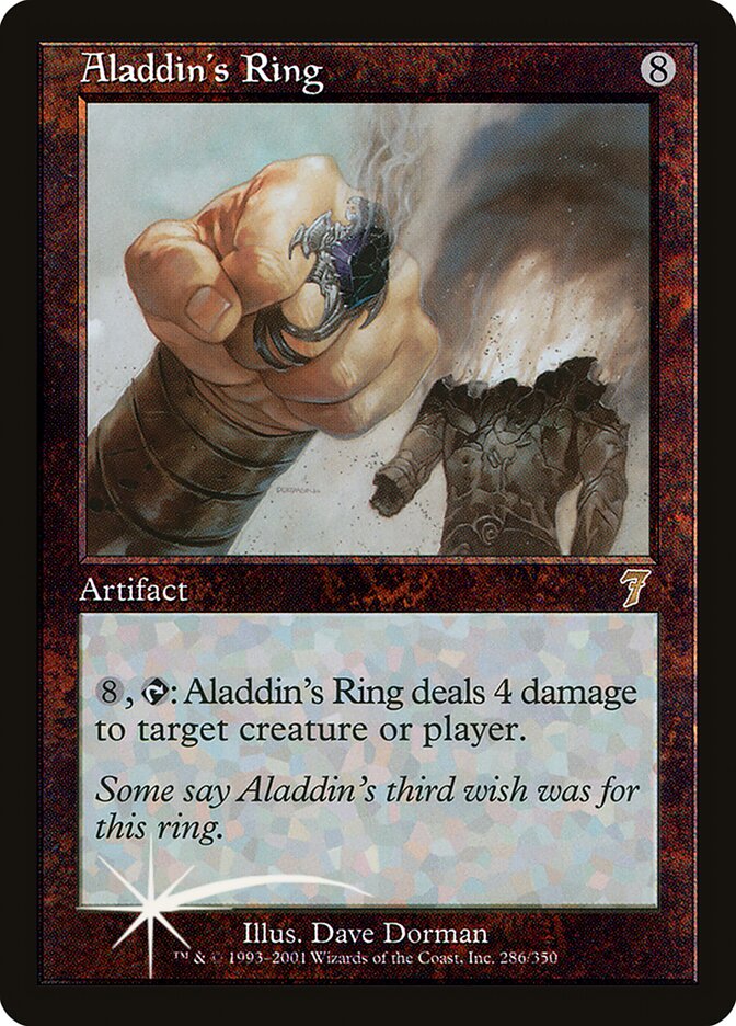 Aladdin's Ring – Rare Magic: The Gathering card from Seventh Edition (#286★)