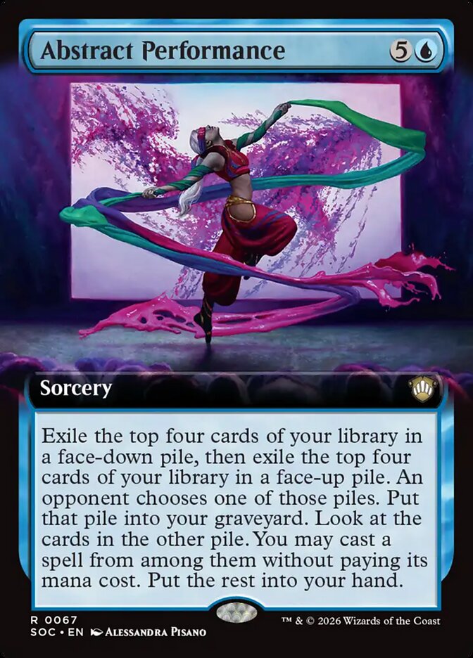Abstract Performance – Rare Magic: The Gathering card from Secrets of Strixhaven Commander (#67)
