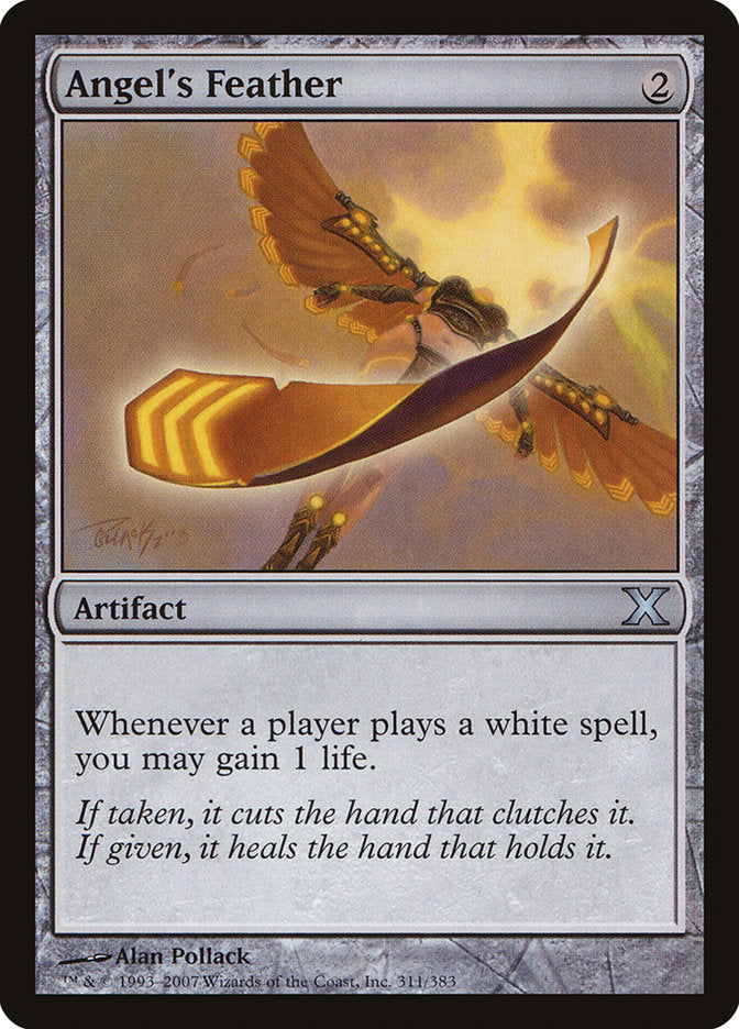 Angel's Feather – Uncommon Magic: The Gathering card from Tenth Edition (#311)