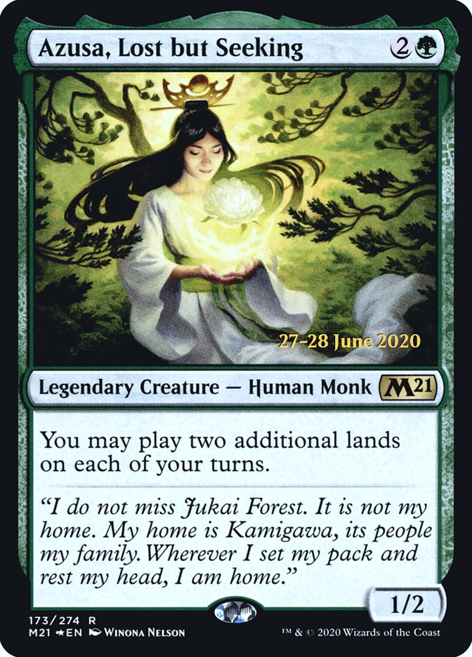 Azusa, Lost but Seeking – Rare Magic: The Gathering card from Core Set 2021 Promos (#173s)