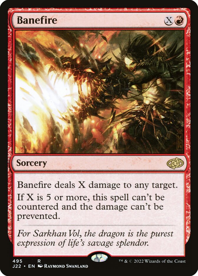Banefire – Rare Magic: The Gathering card from Jumpstart 2022 (#495)