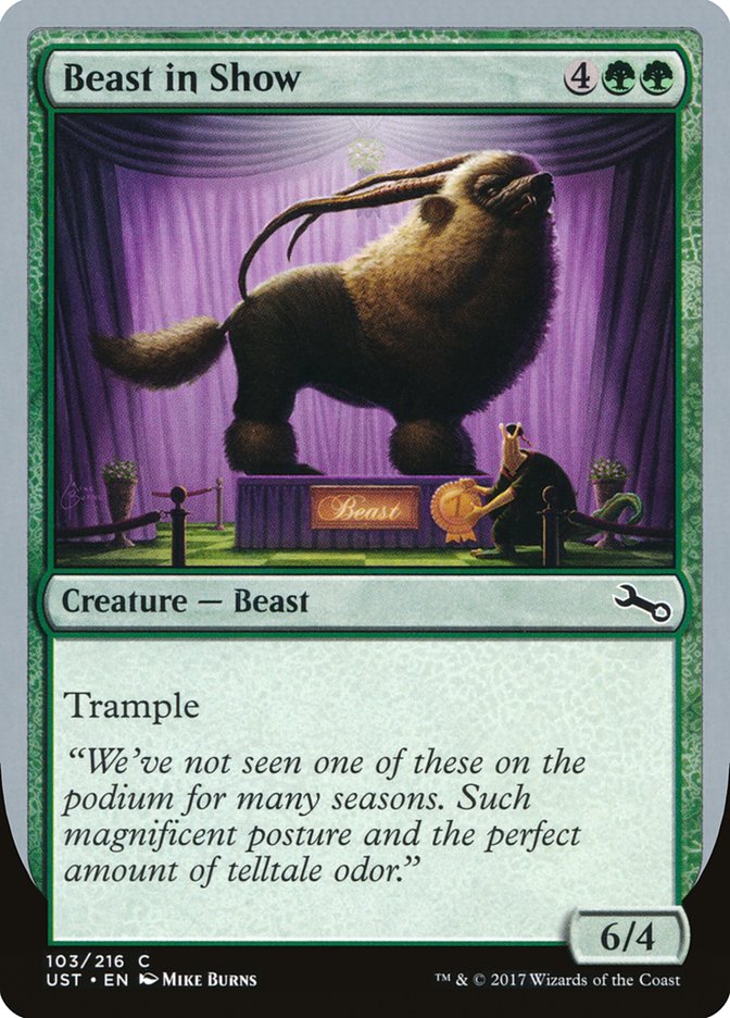 Beast in Show – Common Magic: The Gathering card from Unstable (#103b)