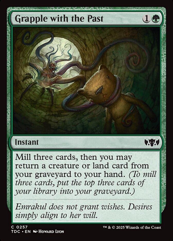 Grapple with the Past – Common Magic: The Gathering card from Tarkir: Dragonstorm Commander (#257)