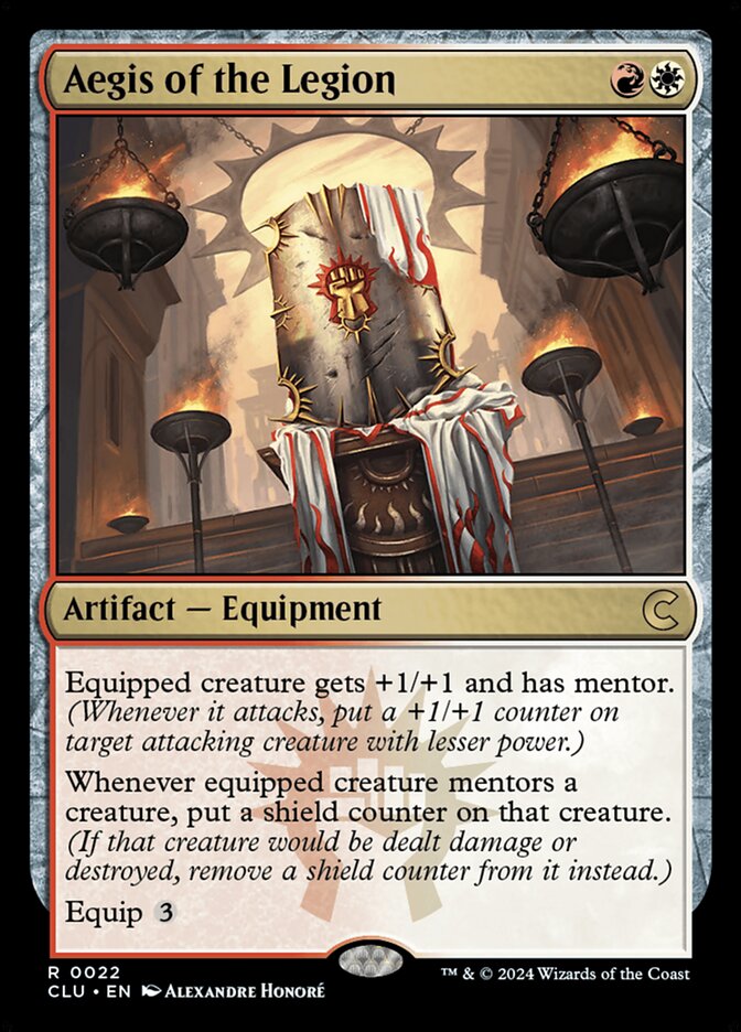 Aegis of the Legion – Rare Magic: The Gathering card from Ravnica: Clue Edition (#22)