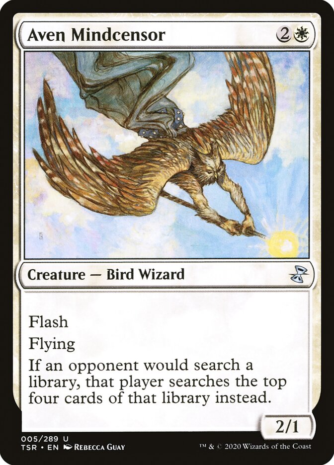 Aven Mindcensor – Uncommon Magic: The Gathering card from Time Spiral Remastered (#5)