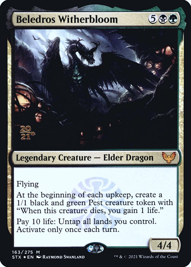 Beledros Witherbloom – Mythic Magic: The Gathering card from Strixhaven: School of Mages Promos (#163s)