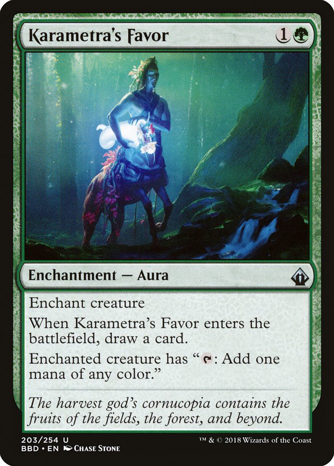 Karametra's Favor – Uncommon Magic: The Gathering card from Battlebond (#203)