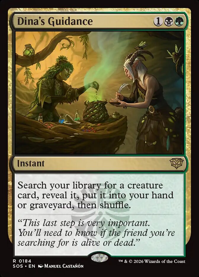 Dina's Guidance – Rare Magic: The Gathering card from Secrets of Strixhaven (#184)