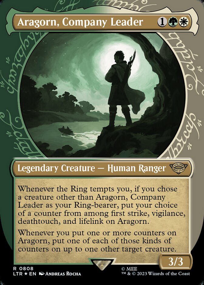 Aragorn, Company Leader – Rare Magic: The Gathering card from The Lord of the Rings: Tales of Middle-earth (#808)