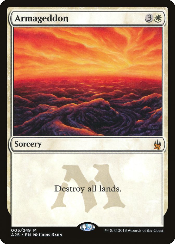 Armageddon – Mythic Magic: The Gathering card from Masters 25 (#5)