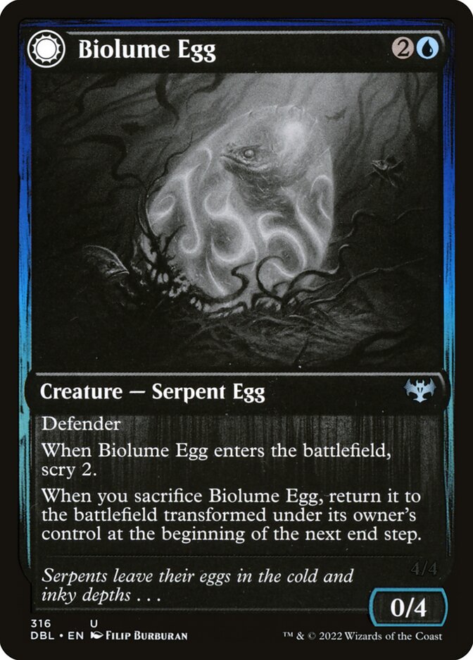 Biolume Egg // Biolume Serpent – Uncommon Magic: The Gathering card from Innistrad: Double Feature (#316)