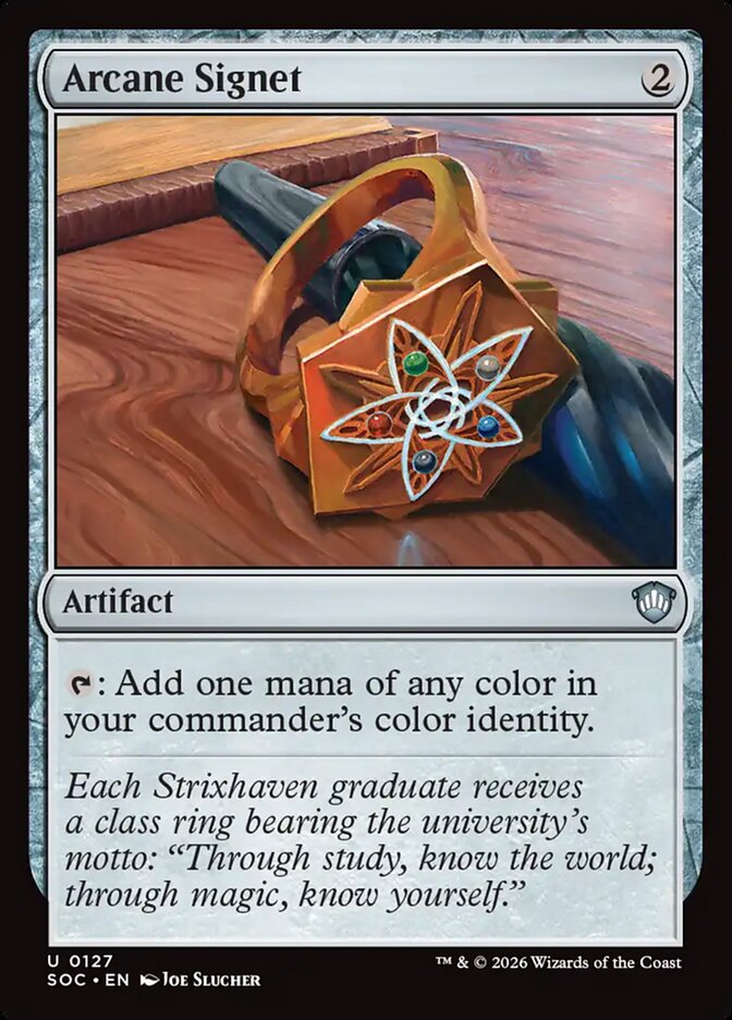 Arcane Signet – Uncommon Magic: The Gathering card from Secrets of Strixhaven Commander (#127)