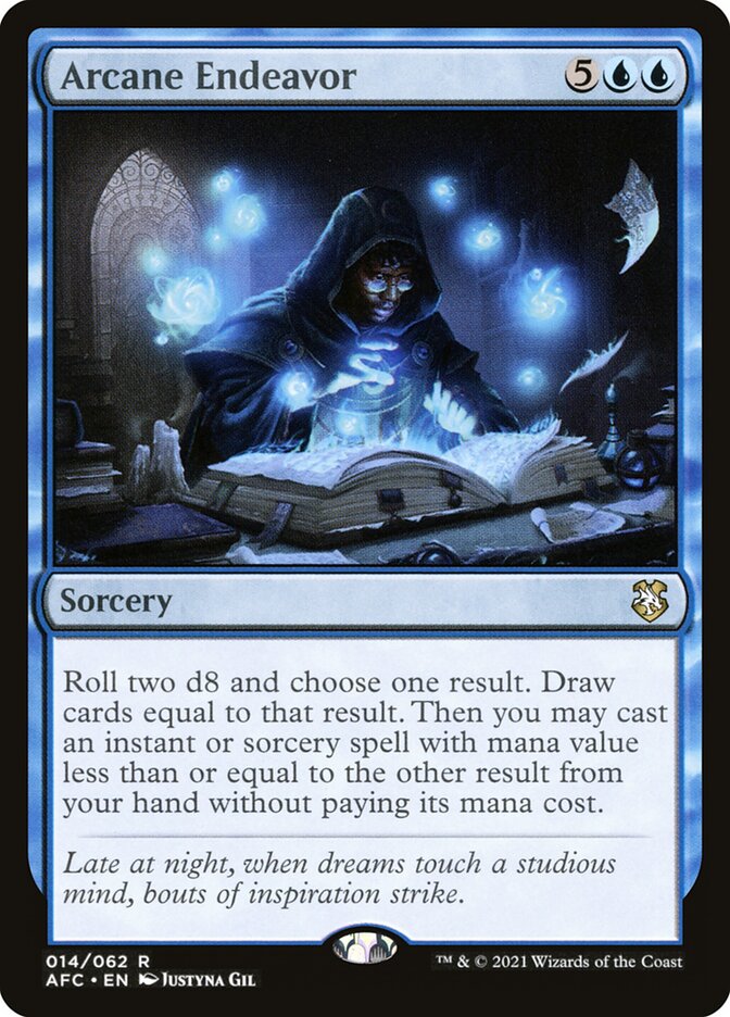 Arcane Endeavor – Rare Magic: The Gathering card from Forgotten Realms Commander (#14)