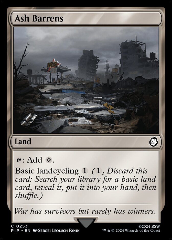 Ash Barrens – Common Magic: The Gathering card from Fallout (#253)