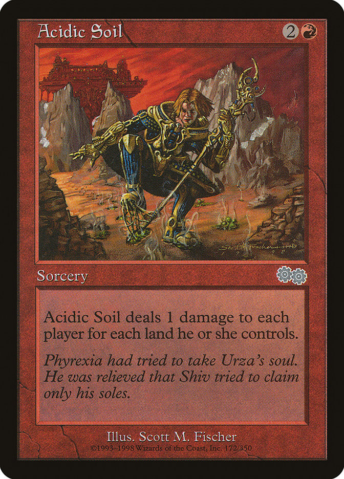 Acidic Soil – Uncommon Magic: The Gathering card from Urza's Saga (#172)