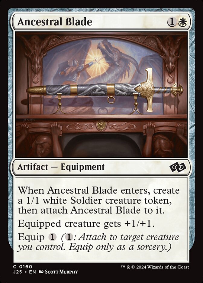 Ancestral Blade – Common Magic: The Gathering card from Foundations Jumpstart (#160)