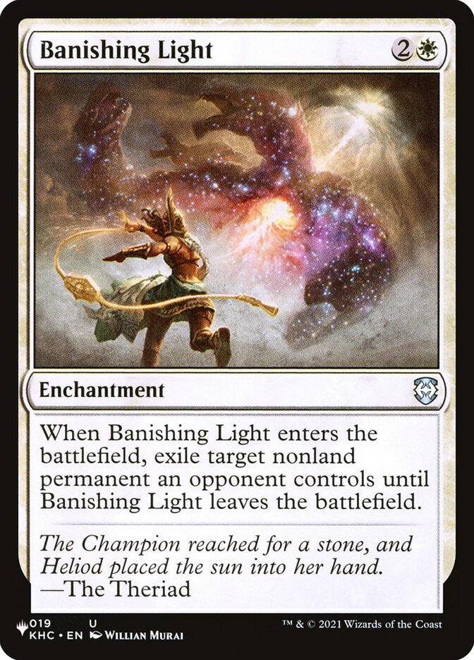 Banishing Light – Uncommon Magic: The Gathering card from The List (#KHC-19)