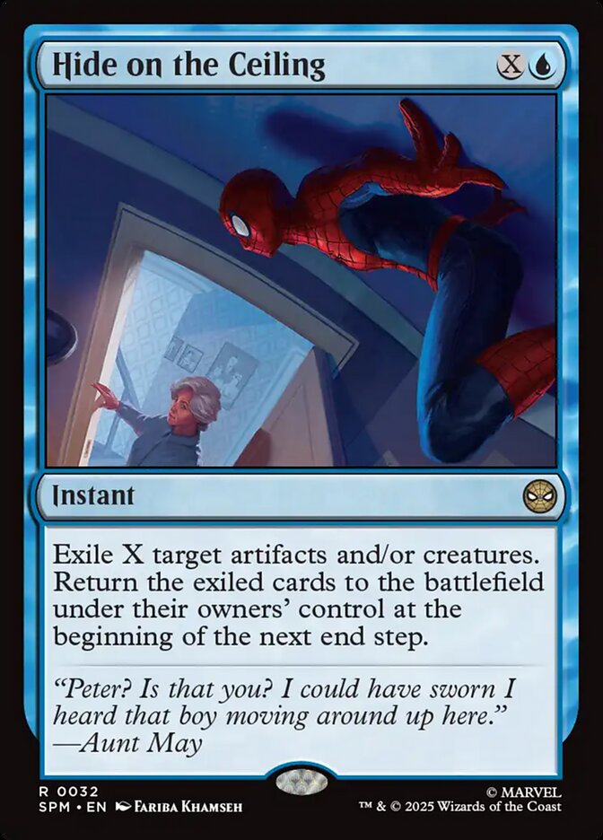 Hide on the Ceiling – Rare Magic: The Gathering card from Marvel's Spider-Man (#32)