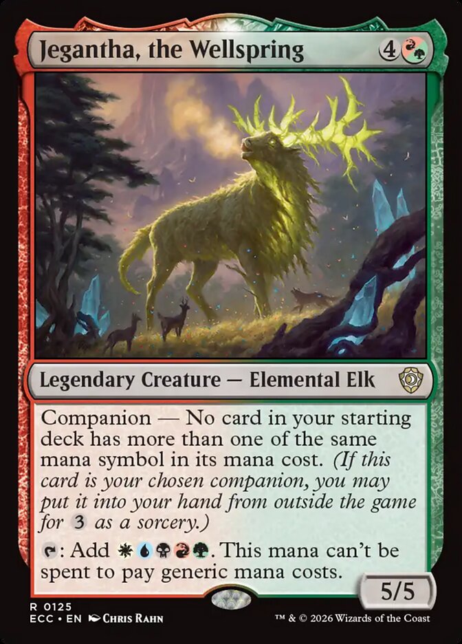 Jegantha, the Wellspring – Rare Magic: The Gathering card from Lorwyn Eclipsed Commander (#125)