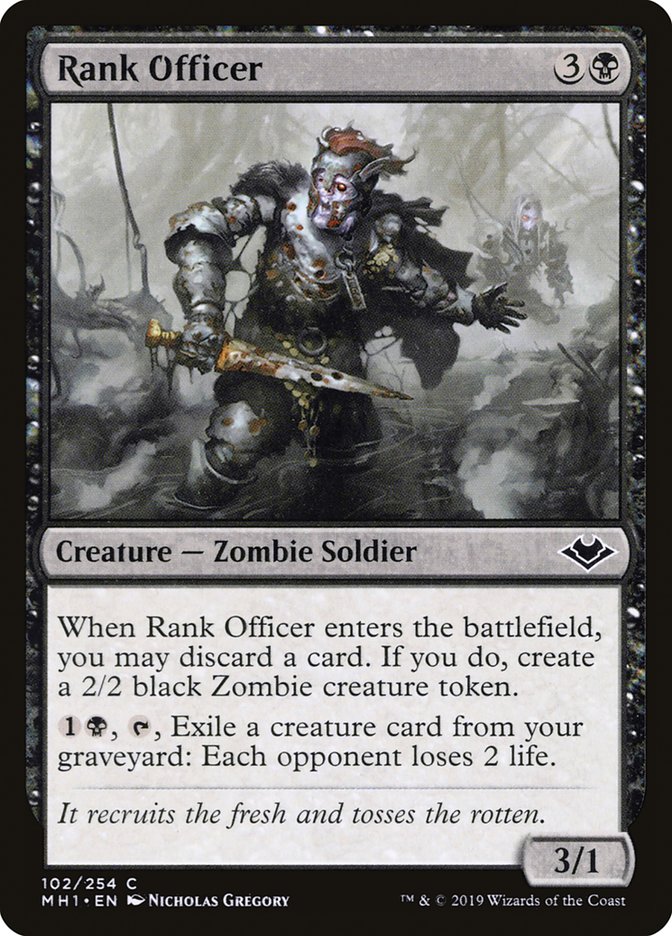 Rank Officer – Common Magic: The Gathering card from Modern Horizons (#102)