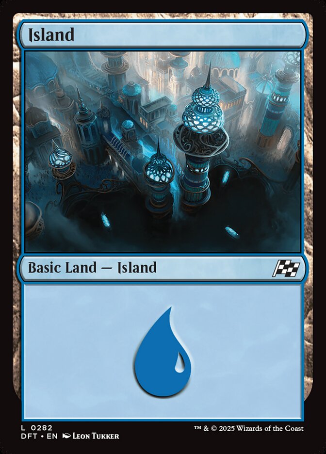 Island – Common Magic: The Gathering card from Aetherdrift (#282)
