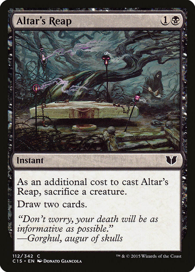 Altar's Reap – Common Magic: The Gathering card from Commander 2015 (#112)
