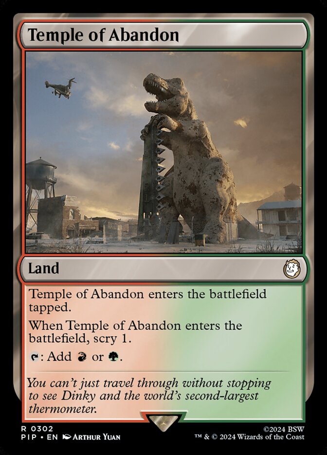 Temple of Abandon – Rare Magic: The Gathering card from Fallout (#302)