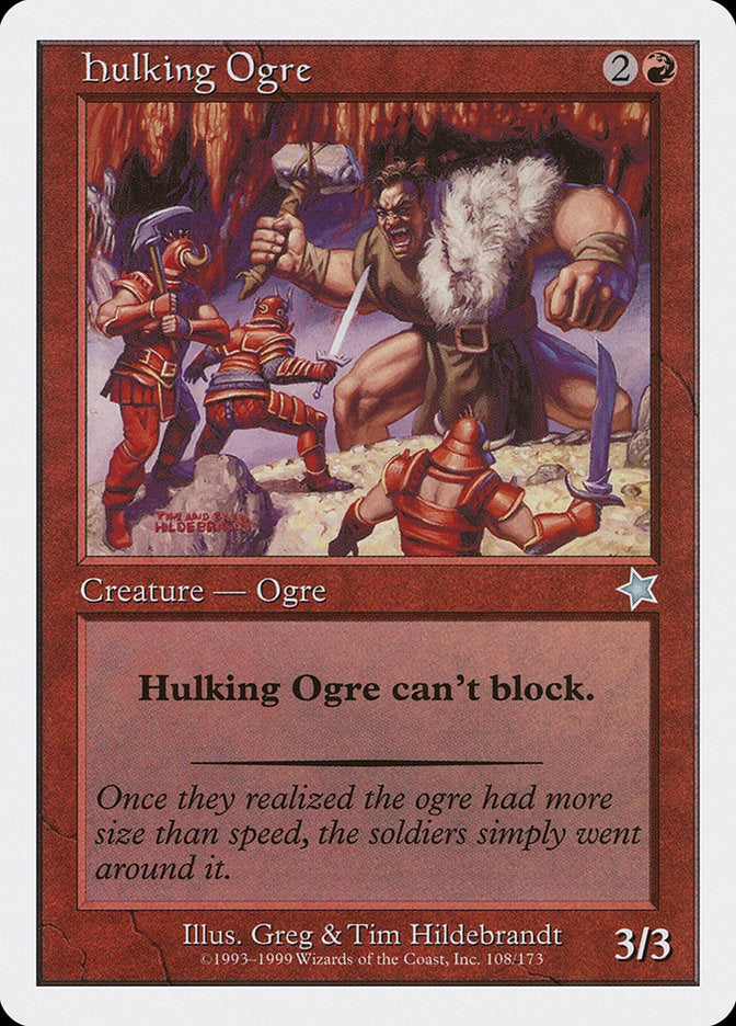Hulking Ogre – Uncommon Magic: The Gathering card from Starter 1999 (#108)