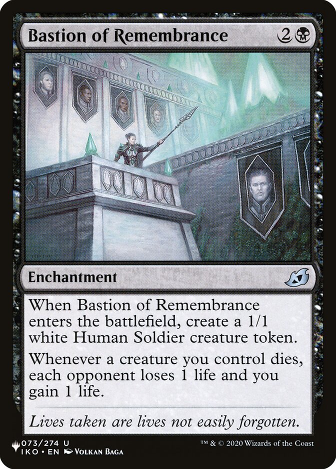 Bastion of Remembrance – Uncommon Magic: The Gathering card from The List (#IKO-73)