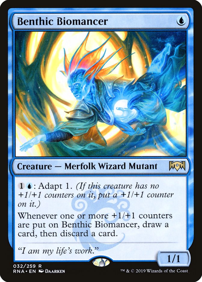 Benthic Biomancer – Rare Magic: The Gathering card from Ravnica Allegiance (#32)