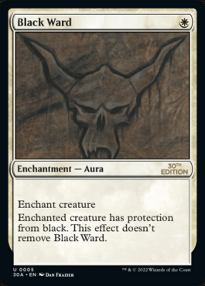 Black Ward – Uncommon Magic: The Gathering card from 30th Anniversary Edition (#5)