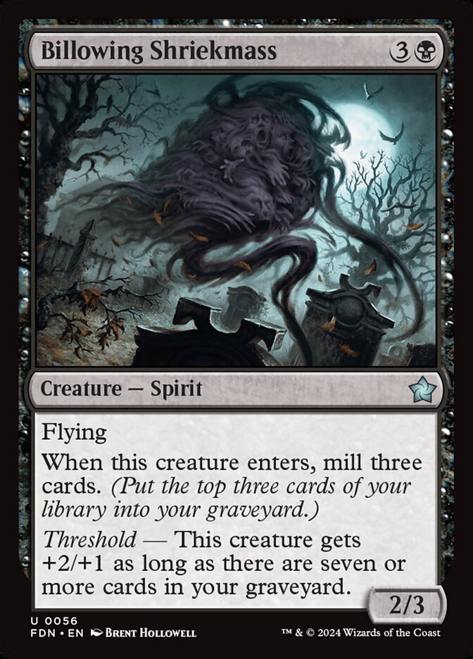 Billowing Shriekmass – Uncommon Magic: The Gathering card from Foundations (#56)