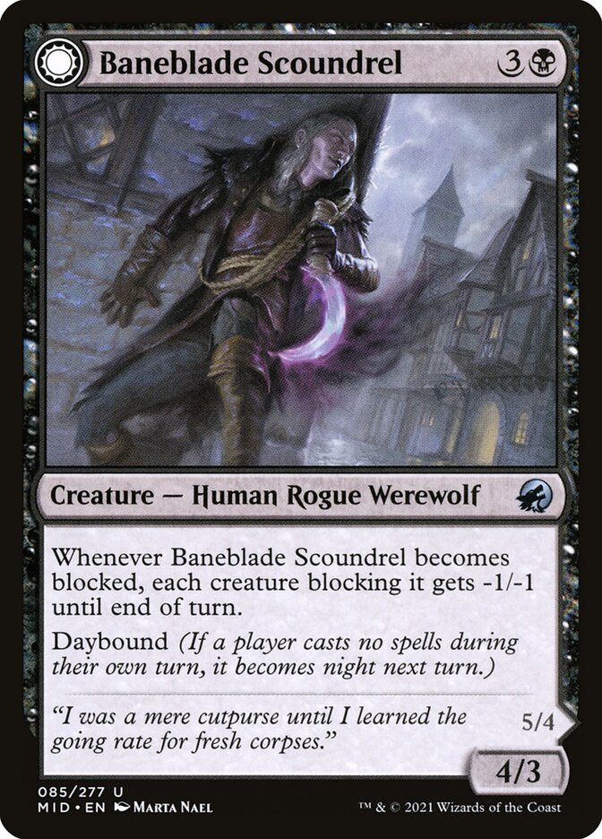 Baneblade Scoundrel // Baneclaw Marauder – Uncommon Magic: The Gathering card from Innistrad: Midnight Hunt (#85)