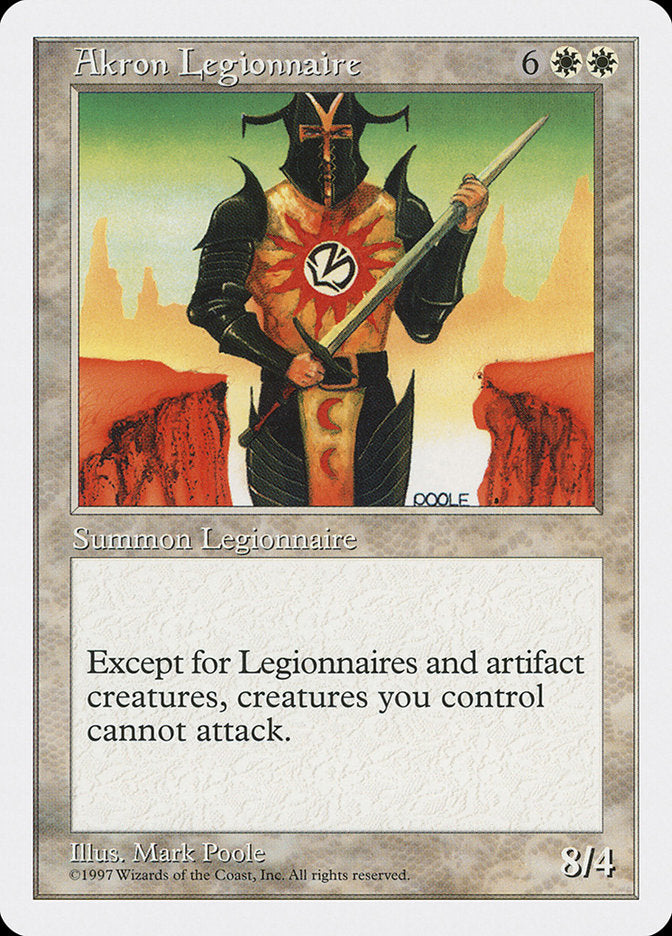 Akron Legionnaire – Rare Magic: The Gathering card from Fifth Edition (#2)