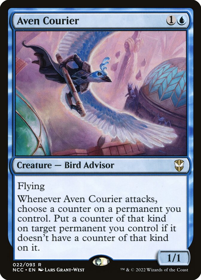 Aven Courier – Rare Magic: The Gathering card from New Capenna Commander (#22)