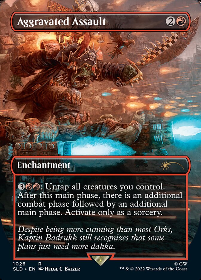 Aggravated Assault – Rare Magic: The Gathering card from Secret Lair Drop (#1026)