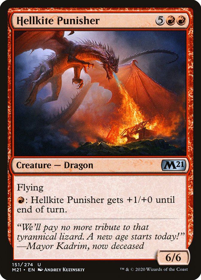 Hellkite Punisher – Uncommon Magic: The Gathering card from Core Set 2021 (#151)