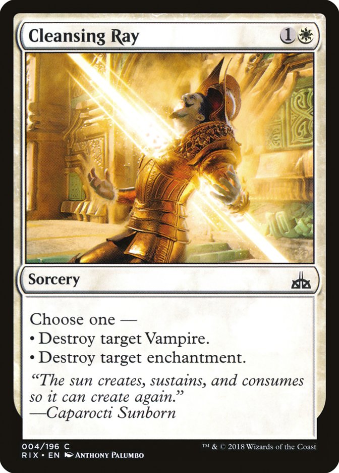 Cleansing Ray – Common Magic: The Gathering card from Rivals of Ixalan (#4)
