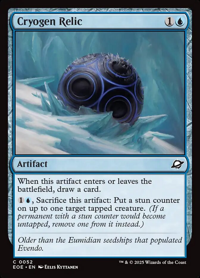 Cryogen Relic – Common Magic: The Gathering card from Edge of Eternities (#52)