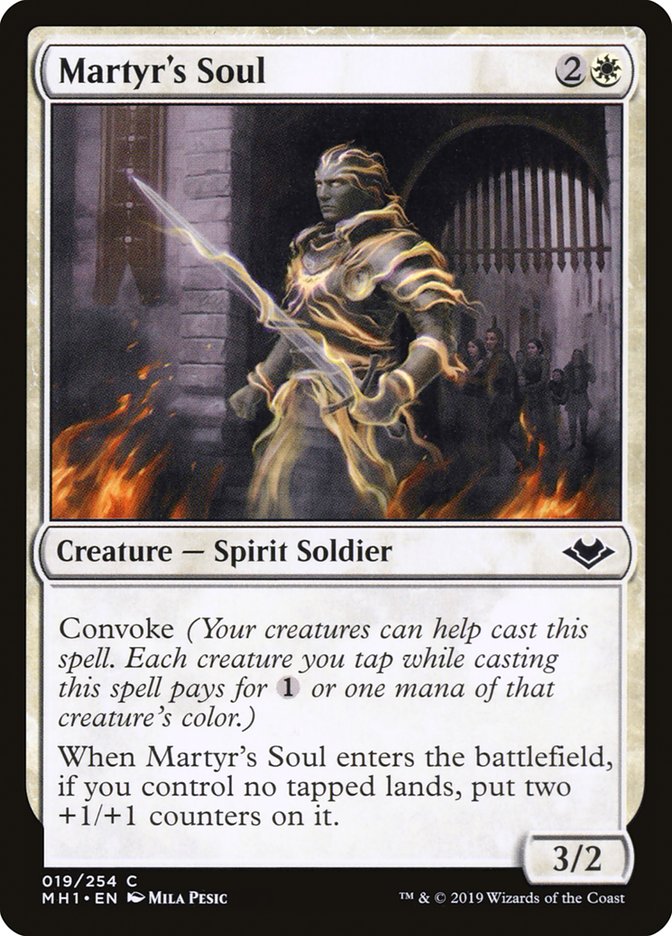 Martyr's Soul – Common Magic: The Gathering card from Modern Horizons (#19)