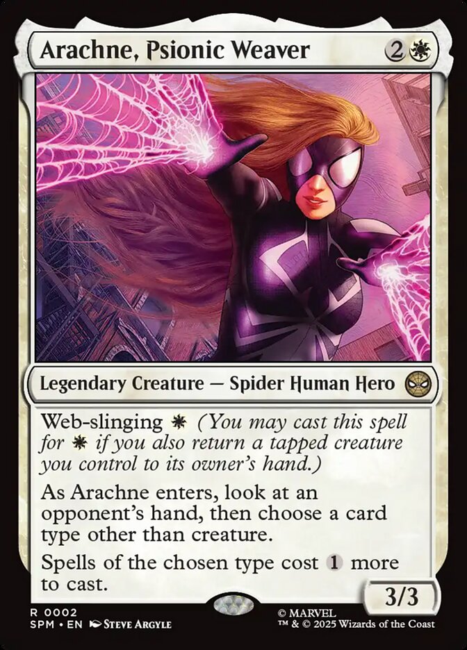Arachne, Psionic Weaver – Rare Magic: The Gathering card from Marvel's Spider-Man (#2)