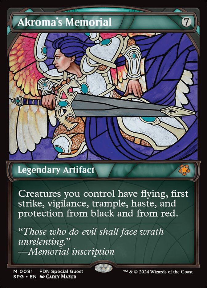 Akroma's Memorial – Mythic Magic: The Gathering card from Special Guests (#81)